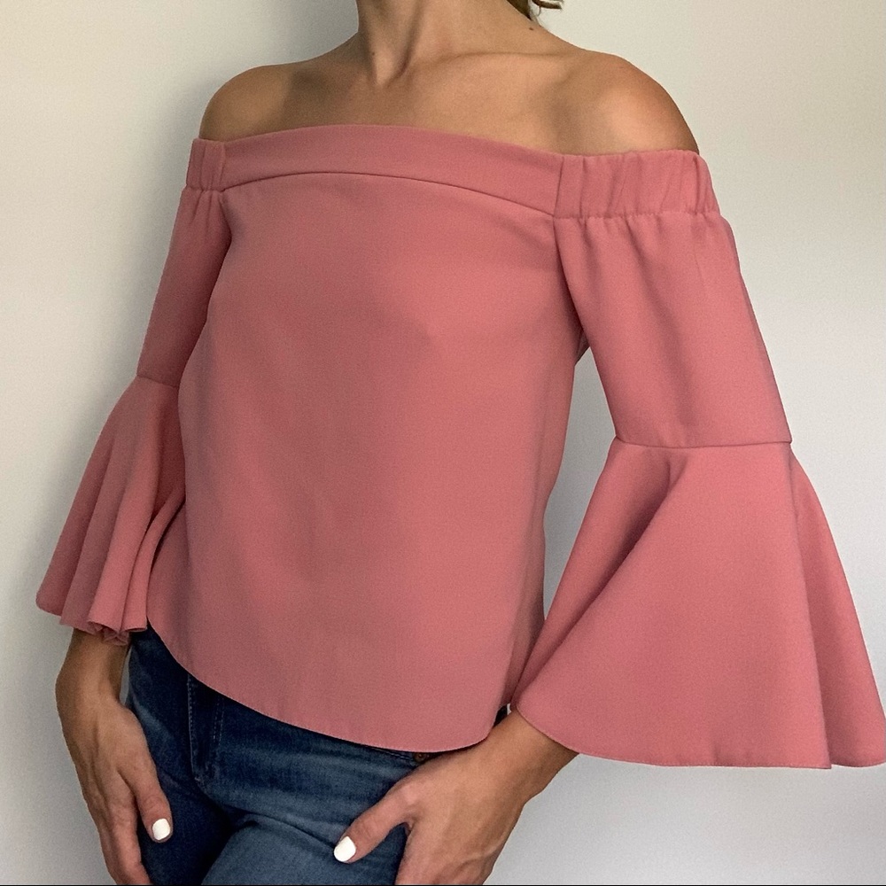 Topshop Bell-Sleeve Shirt - 2